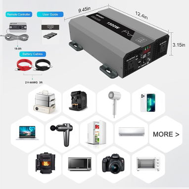 MFUZOP inversor de onda pura 1500W con pico de 3000W - Img 124225387