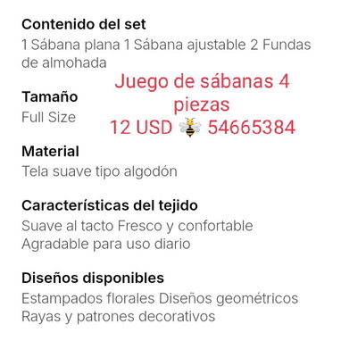 Juego sábanas 4 piezas. - 3/3