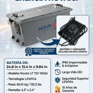 Batería de litio marca Americana Nova IC Power 72v y 105ah nueva en su caja incluye un cargador - Img 58302288