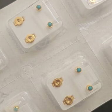 Aretes Antialérgicos medicinales Caflon y Studex, perforaciones de lóbulos y nariz - Img 126568119