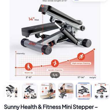 Mini Stepper Sunny Health & Fitness 🔥 - ¡Entrenador Compacto! - Img 127541840
