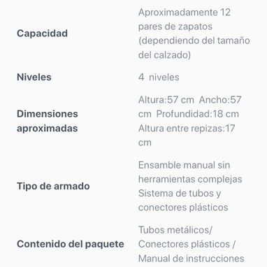 Zapatera metálica y organizador - 3/3