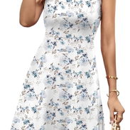 Vestidos florales de playa de verano Herou para mujer, una línea sin mangas, tirantes anchos, vestido sin mangas de cint - Img 54258117