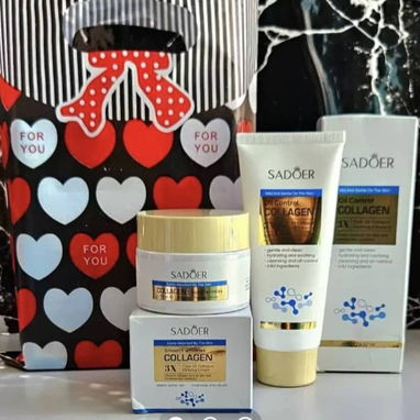 Crema facial + limpiador facial reafirmante. "SADOER" con colágeno. - 2/2