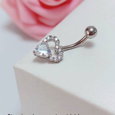 Piercing de ombligo de acero inoxidable de varios diseños 😍 - 4/5