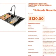 Fregadero inteligente Q7 con acabado en gris satinado hoy disponible VPT#-0137 - Img 55445210