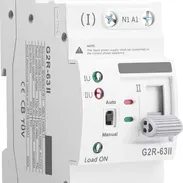Mini ATS AC Interruptor de transferencia automática/manual 2P 63A 110V, ATS de transferencia manual para fuente de alime - Img 55878983