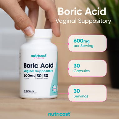 Óvulos Vaginales de Ácido Bórico Nutricost Borasol en óvulos - Img 116352796