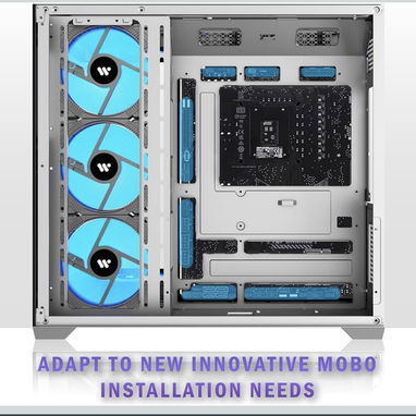 PC CASE ATX 9 PWM ARGB Ventiladores preinstalados, funda de PC para juegos de torre media, carcasa panorámica de vidrio - Img 108724476