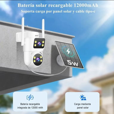 Cámara wifi solar 4K 10Mpx 2 lentes - Img 127913878