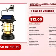 LAMPARA SOLAR ESTILO FAROL CON SENSOR DE MOVIMIENTO VPT#-0047 - Img 56823494