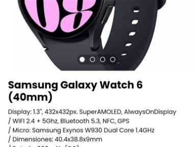 Reloj inteligente SAMSUNG* Reloj Galaxy Watch 4/ Galaxy Watch 6 Clasicc 40mm/ Samsung Galaxy Watch 6 43mm - Img 63859712