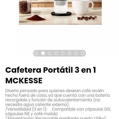 Cafetera Portátil 3 en 1 MCKESSE. Incluye: cable de carga, cuchara y manual - Img 124355464
