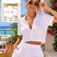 Conjunto blanco de ropa para mujer - Img 55981435