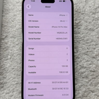 Apple iPhone 14 Pro Max - 128 GB Desbloqueado Excelente estado Con caja (USADO) - Img 125255596