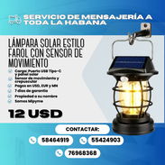 🌞 LÁMPARA SOLAR ESTILO FAROL CON SENSOR DE MOVIMIENTO 💲 Precio: 12 USD 🛡️ Garantía: 7 días - Img 56436019