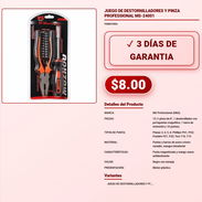 JUEGO DE DESTORNILLADORES Y PINZA PROFESSIONAL MS-24001 . - Img 57881831
