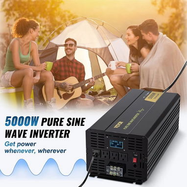 Inversor VEVOR 5000W 10000W Pico Onda Modificada 12V a 120V Con Control Remoto Pantalla LED Para Auto RV Negro - Img 123180765