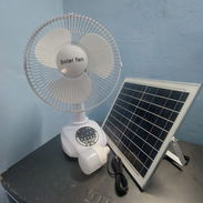 ..Ventilador táctil recargable con lámpara, panel solar y bombillo - Img 55583708