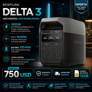 Ecoflow Delta 3 , 1800W , Pico 3600W ,Bateria 1024Wh , Carga Rapida de 0 a 100 % en 55 minutos + OFERTA DE DATOS DE 8GB - Img 55357573