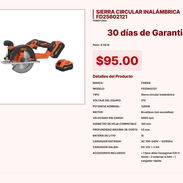 Sierra Circular Inalámbrica Finder FD25602121 con Hoja 150mm y 52mm Corte VPT#-0283 - Img 55254903