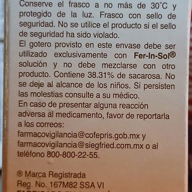 Sulfato Ferroso solución pediátrica, frasco de 50ml - 4/5