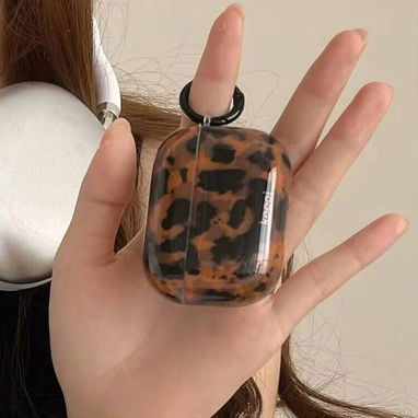 ☎️53544655 🛵 Entrega Disponible ⭐Funda de Silicona para AirPods Pro 2 – Leopardo Ámbar Retro ⭐ - 4/9