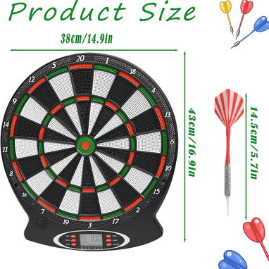 🎯 Diana electrónica Surplex con marcador LED, 28 juegos, 159 modos, dardos punta suave para niños y adultos 🐗 - 2/7