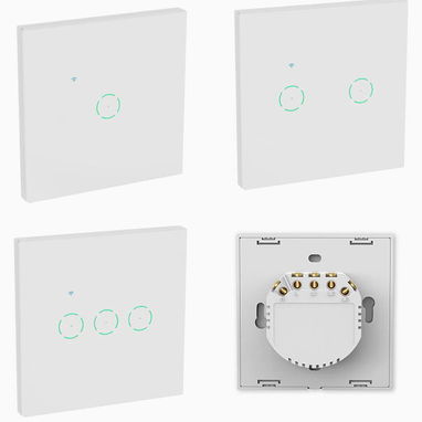 Tuya Smart Life WiFi Smart Light Black Glass Wall Touch Smart Switch with Alexa Google Home - Img 124288537