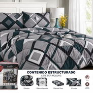 Set de edredon Queen, 5 piezas. Color gris - Img 55315777