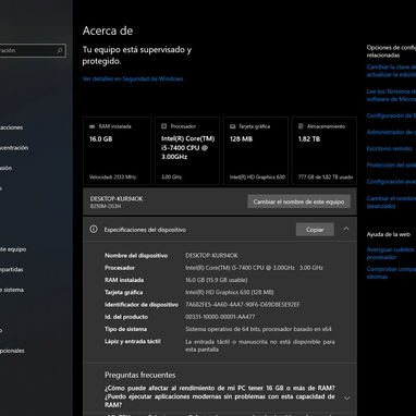 PC ESCRITORIO Intel i5-7400 • 16GB DDR4 • 1TB • Windows 10 Pro - Img 123736560