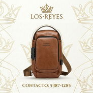 Bolso / Bandolera de hombre carmelita cuero - 20 USD 👑LR👑 - Img 55775338