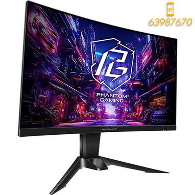 Monitor curvo de 27"ASROCK PG27QRT2A, QHD 2K (2560x1440p), 180Hz, serie PHANTOM Gaming, NUEVO en caja - Img 118279906