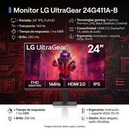LG UltraGear 24” FHD / IPS / 144Hz / 1ms — 💲160 USD - Img 55705484
