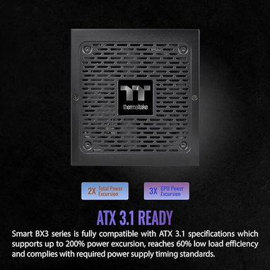 Fuente de alimentación estándar Thermaltake Smart BX3 650W 80Plus Bronze ATX 3.1 new 52815418 - Img 117826354