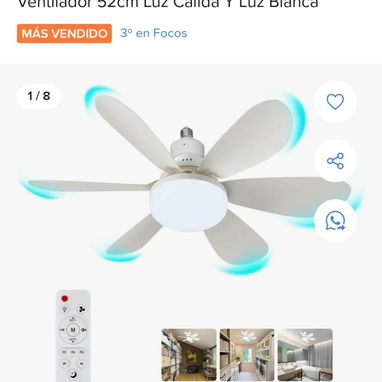 Ventilador lámpara - Img 121447083