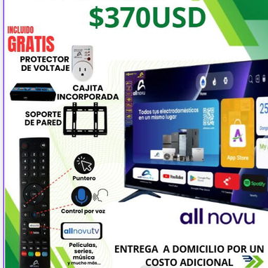 Televisores Smart TV con cajita, soporte para la pared y regulador de voltaje incluidos en el precio. - Img 123334442
