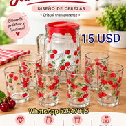 Juego de jarra de cristal con tapa - Img 58458457