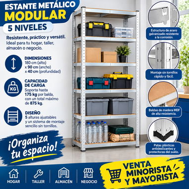 Estantes metálicos 5niveles - 2/2
