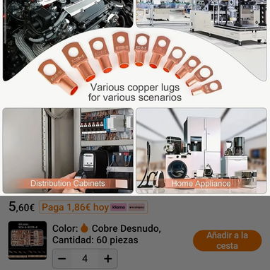 Kit de conectores terminales redondos de argolla para batería sistema solar, su moto - 3/10