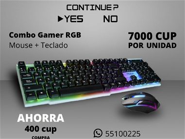 Combo de Teclado y Mouse gamer RGB nuevo 0 Km - Img 65901386