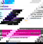 SSD Interno Samsung Evo 870 de 1TB | Nuevo a estrenar | 80 USD | Con garantia - Img 48769098