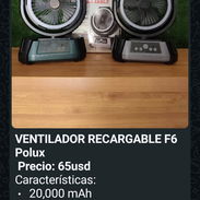 Ventilador recargable f6 - Img 56500601