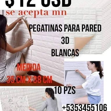 Papel Tapiz Mármol, Ladrillo Blanco 🧱, Pegatinas Mármol - Img 98355376