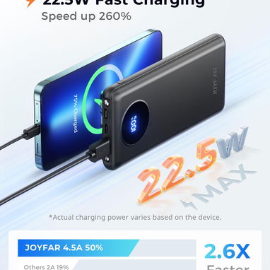 🔋 Power Bank JOYFAR 10,000mAh 22.5W | Cables Integrados | Carga Rápida | EnvĂo Disponible* + GarantĂa** - Img 111385142
