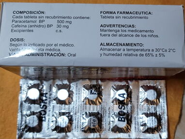 °Para la Migraña (Paracetamol 500mg + Cafeina 30 mg , 1 Tira de 10 Tableta)° - Img 60199435