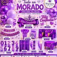 Cortinas de lluvias, globos látex, globos con temáticas, cartel Feliz cumpleaños, cuchara, # globos banda corona, vela - Img 55684030