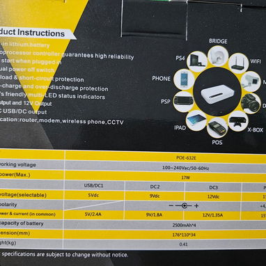 UPS para router 10 000Mha ( Sirve como Power Bank ) - Img 123413232