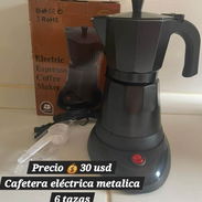 CAFETERAS 6 TAZAS METÁLICAS NEGRAS - Img 56611011