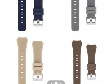 Manilla de cuero 20mm smart watch/ Manilla de cuero 22mm/ Manillla de goma 20mm y 22mm para reloj Samsung Xiaomi Amazfit - Img 60372832